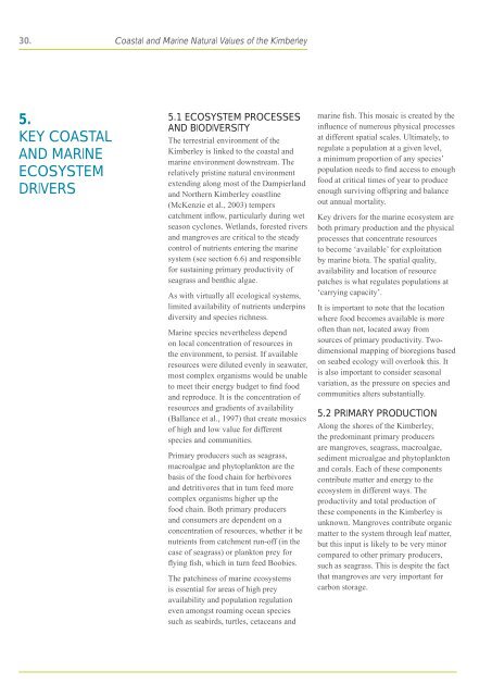coastal and marine natural values of the kimberley - wwf - Australia