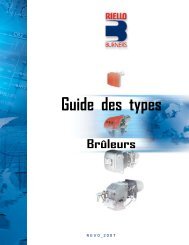 CLASSEMENT DES BRULEURS PAR TYPE - Riello