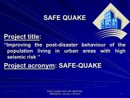 SAFE QUAKE Project title: Project acronym:: SAFE-QUAKE