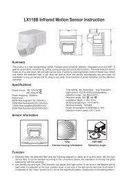 LX118B Infrared Motion Sensor Instruction - Lexing.com.cn