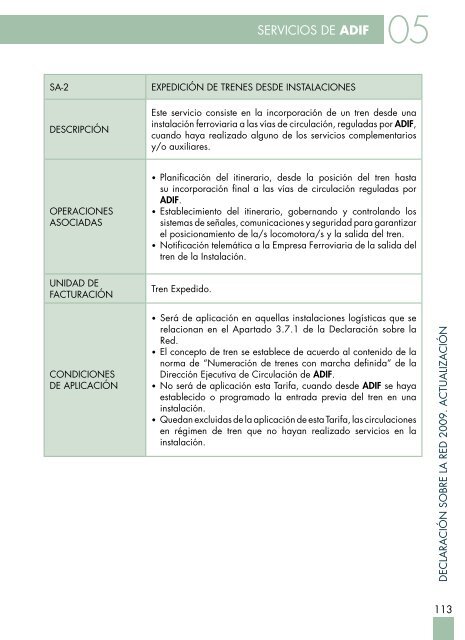 Declaración de Red - Adif