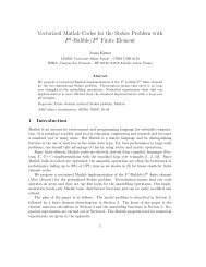 Vectorized Matlab Codes for the Stokes Problem with P1 ... - ISIMA