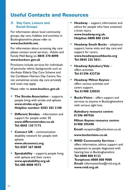 Stroke Patient Portfolio (PDF) - Buckinghamshire County Council