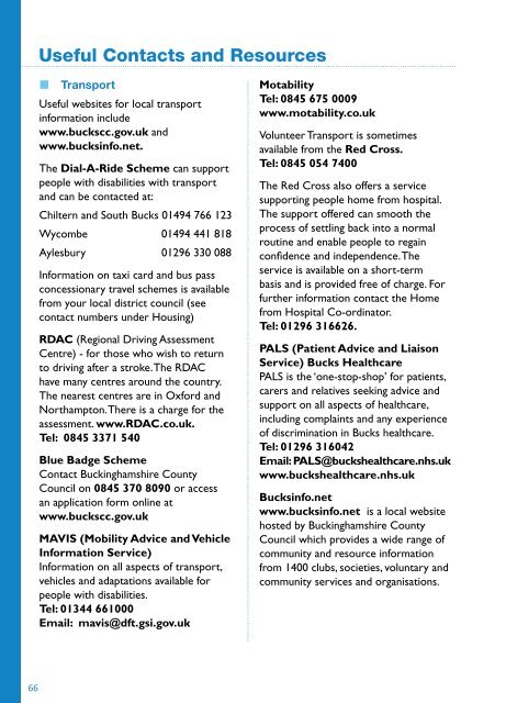 Stroke Patient Portfolio (PDF) - Buckinghamshire County Council