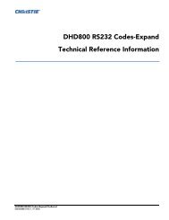 Christie DHD800 Serial Communications Protocol-Extended