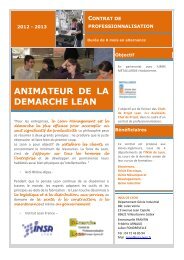 Plaquette lean 2012 2013.pdf - DÃ©partement GÃ©nie Industriel - INSA ...