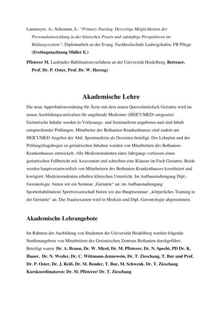 Jahresbericht 2007 - AGAPLESION BETHANIEN KRANKENHAUS ...
