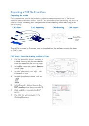 Exporting a DXF file from Creo