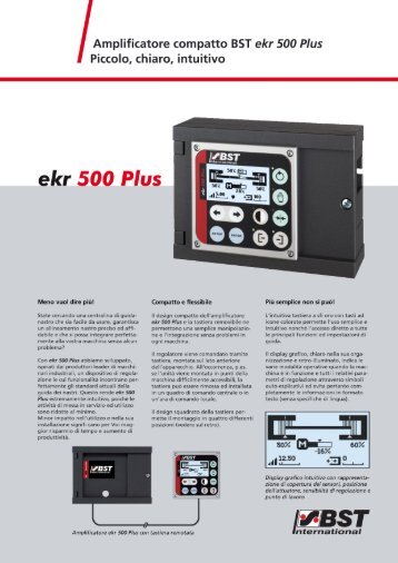 ekr 500 Plus - BST International GmbH
