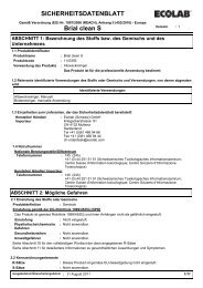 SICHERHEITSDATENBLATT Brial clean S