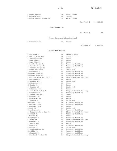 AGENDA REGULAR MEETING MAY 27 , 2013 4 ... - City of St. John's