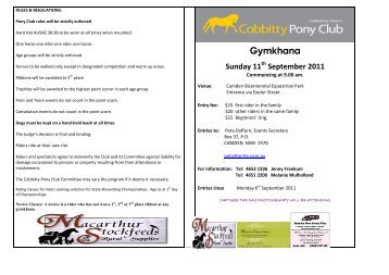 Gymkhana - Pony Club Association of NSW