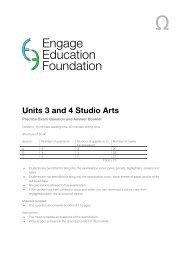 Unit 3 & 4 Studio Arts - Practice Exam - Engage Education Foundation