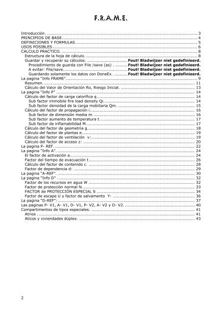 FRAME Fire Risk Assessment Method for Engineering