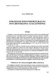 strategiczno-strukturalna psychoterapia uzaleÅ¼nienia