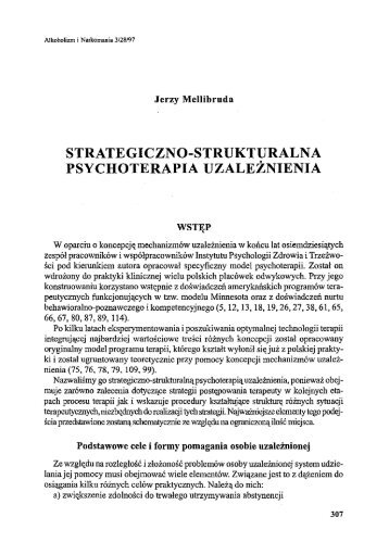 strategiczno-strukturalna psychoterapia uzaleÅ¼nienia