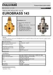 Malgorani 143V Pressure Reducing Valve - Alma-valves.ie