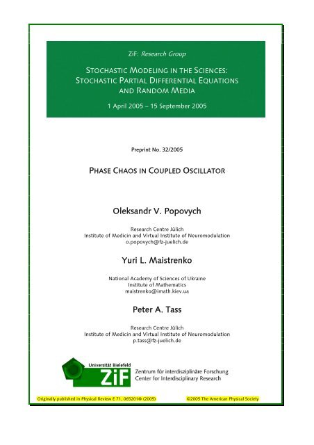 Phase Chaos in Coupled Oscillators
