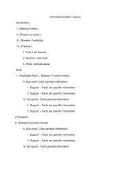 Informative Speech Outline Layout - Speechsuccess.net