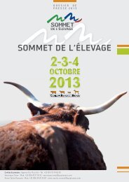 DOSSIER DE PRESSE - Juillet 2013 (PDF) - Sommet de l'élevage