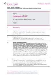 Neigungstest N-29 - Fachgruppe Diagnostik - SDBB