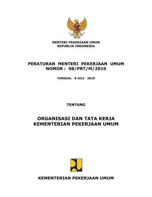 peraturan menteri pekerjaan umum nomor : 08 ... - Ditjen Cipta Karya