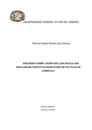 Discursos sobre juventude e /na escola que circulam em ... - UFRJ