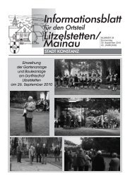 Mitteilungsblatt vom 30.09.2010 - Ortsverwaltung Konstanz ...
