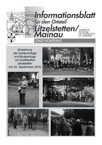 Mitteilungsblatt vom 30.09.2010 - Ortsverwaltung Konstanz ...