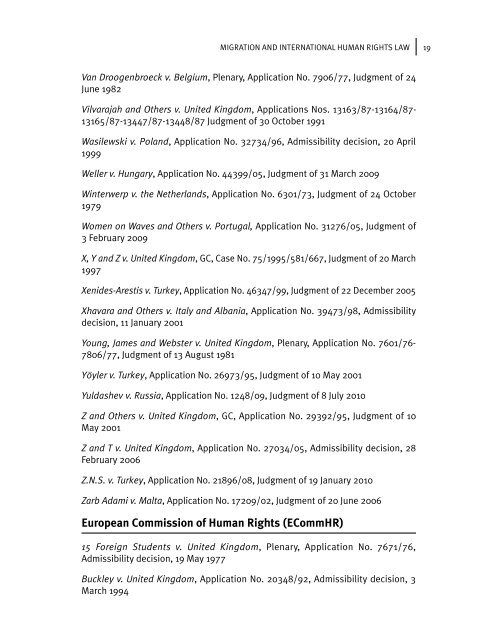 Migration and International Human Rights Law - Hans & Tamar ...