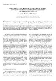 INDUCTION OF SYSTEMIC RESISTANCE IN TOMATO AGAINST