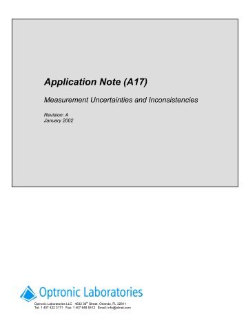 Application Note (A17) - Instrumentation