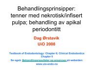 Behandlingsprinsipper: tenner med nekrotisk/infisert pulpa ...