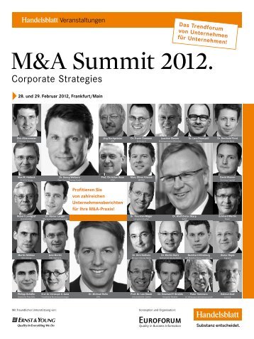 M&A Summit 2012. - IIR Deutschland GmbH