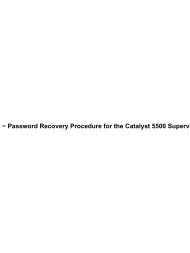 Cisco - Password Recovery Procedure for the Catalyst 5500 ...