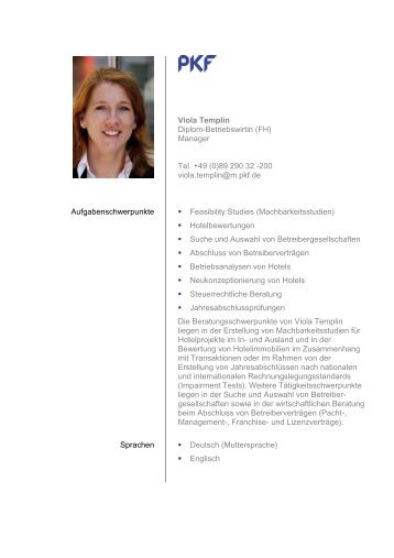 Viola Templin Diplom-Betriebswirtin (FH) Manager Tel. +49 (0 ... - PKF