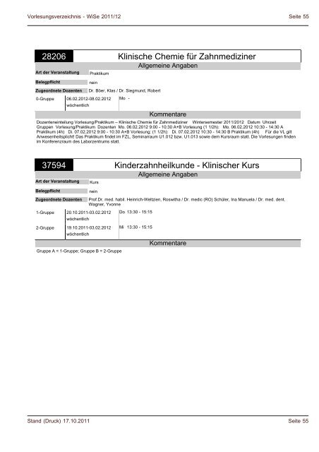 Vorlesungsverzeichnis FSU Jena - Friedolin