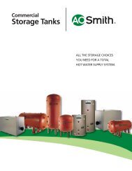 Commercial Storage Tanks - A.O. Smith Water Heaters