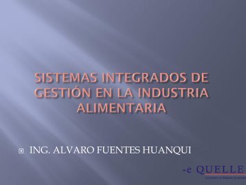 Sistemas Integrados de GestiÃ³n en la Industria Alimentaria