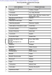 fList of pesticides registered in Georgia 2011 â