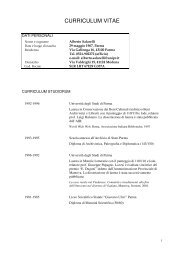 curriculum vitae - Università degli Studi di Parma