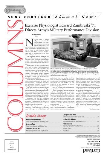 Alumni News - SUNY Cortland