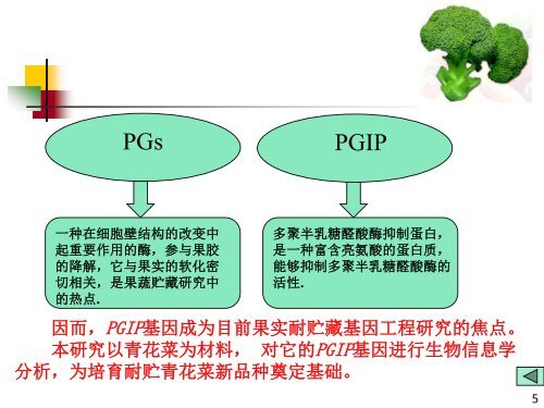 青花菜PGIP基因的生物信息学分析 - abc