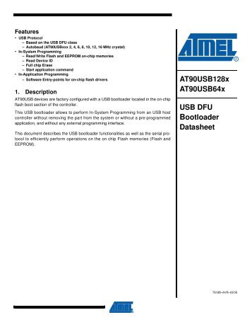 USB DFU Bootloader Datasheet