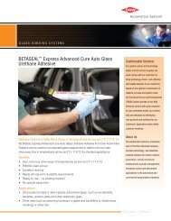 BETASEALâ¢ Express Advanced Cure Auto Glass Urethane Adhesive