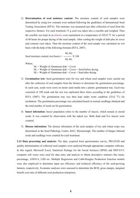 Studies on Policy Option for Quality Seed Production and ... - NFPCSP