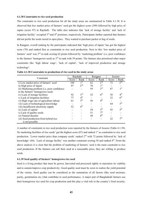 Studies on Policy Option for Quality Seed Production and ... - NFPCSP