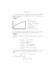REVIEW 3: Key 1. Given the iterated integral â« 3 â« 9 y sin(x 2) dx ...