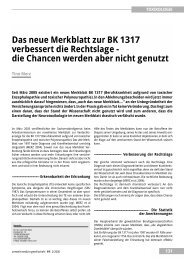 Das neue Merkblatt zur BK 1317 verbessert die ... - Dr. Tino Merz