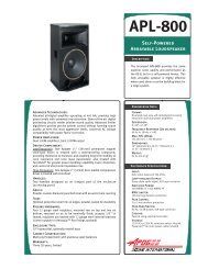 acs main frame loudspeaker controller - Apogee Sound